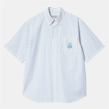 Carhartt WIP Shirt Linus S/S Stripe Bleach / White